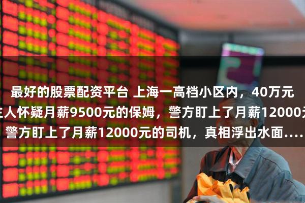 最好的股票配资平台 上海一高档小区内，40万元名牌包不翼而飞，女主人怀疑月薪9500元的保姆，警方盯上了月薪12000元的司机，真相浮出水面……
